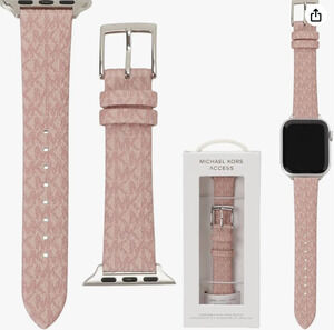 Michael Kors MK Logo Pink Apple Watch Band 38-40mm